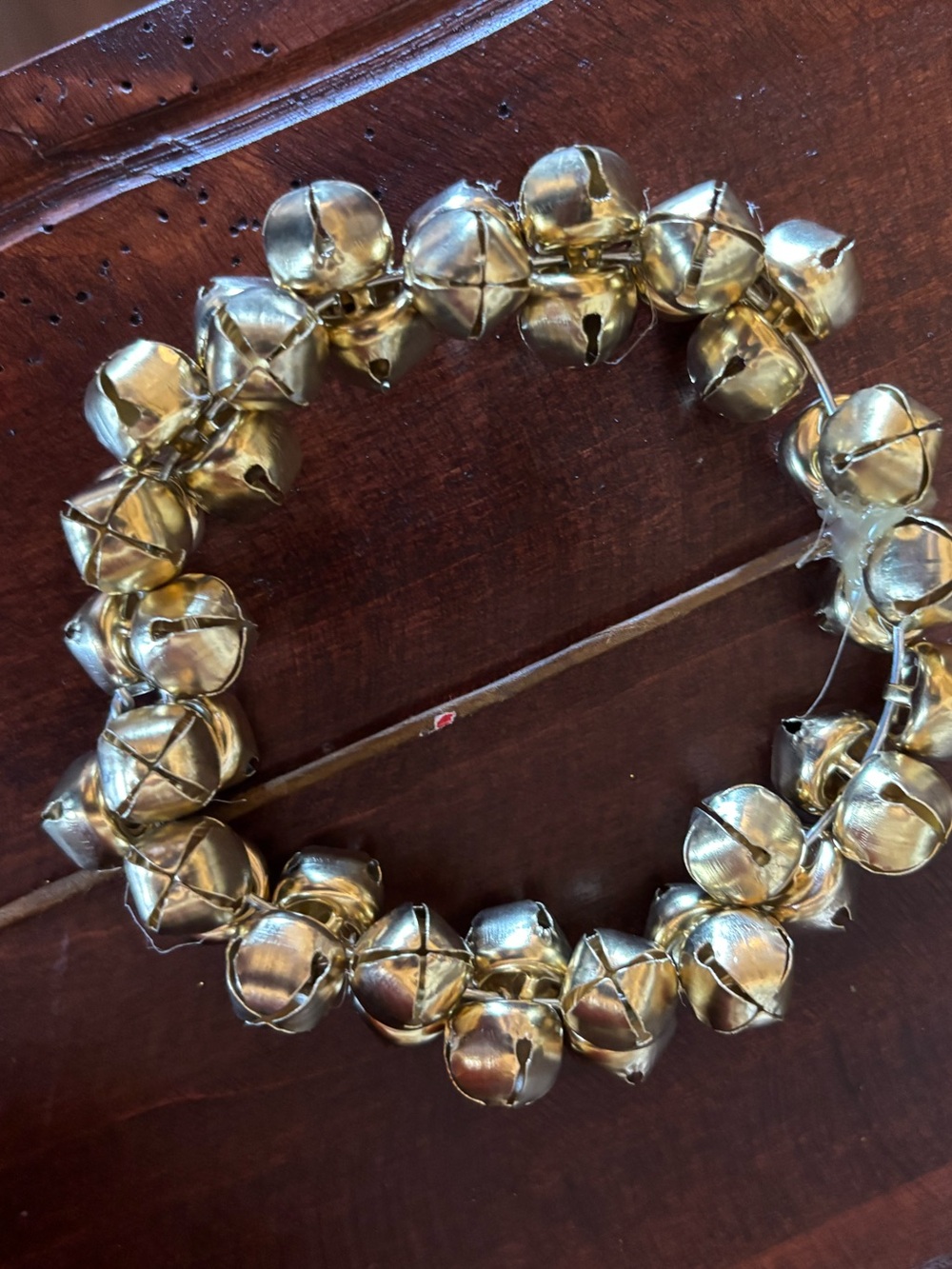 Gold Jingle Bell Miniature Wreath Pick - Picture 4 of 4
